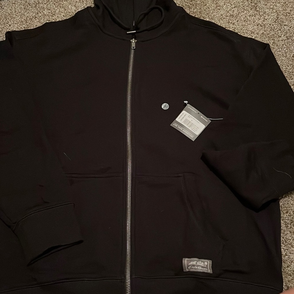 Eddie Bauer full zip camp fleece hoodie